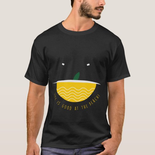 Het leven is goed in het strand t-shirt (Voorkant)