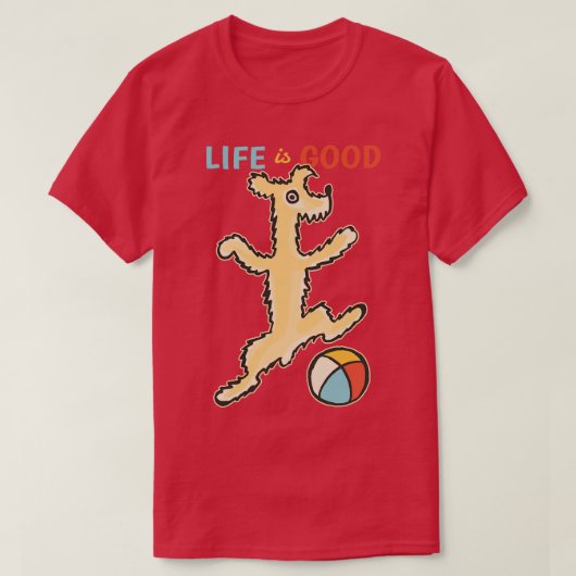 Het leven is goed met een hond t-shirt (Design voorkant)