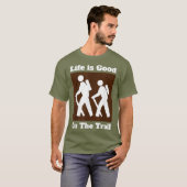 Het leven is goed op het spoor t-shirt (Voorkant volledig)