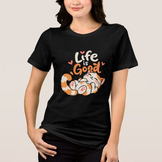 Het leven is goed Tri-Blend shirt (Voorkant)