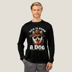 Het leven is goed voor een hond, wat het Hondenlie Tri-Blend Shirt
