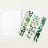 Het leven is goede bevestiging groene Oerwoud blad Planner (Display)
