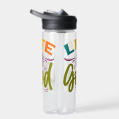 Het leven is goede kleurrijke kalligrafie waterfles (Rechts)