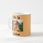 Het leven is Golden Champion Golden Retriever Koffiemok (Voorkant links)