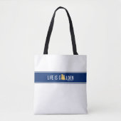 Het leven is Golden Dog Travel Canvas tas - White (Voorkant)