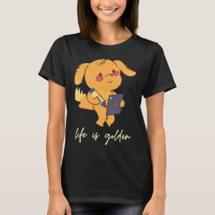 Het leven is Golden Funny Golden Retriever T-shirt