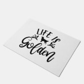 Het leven is Golden. Ontwerp voor Golden Retriever Deurmat (Schuin)