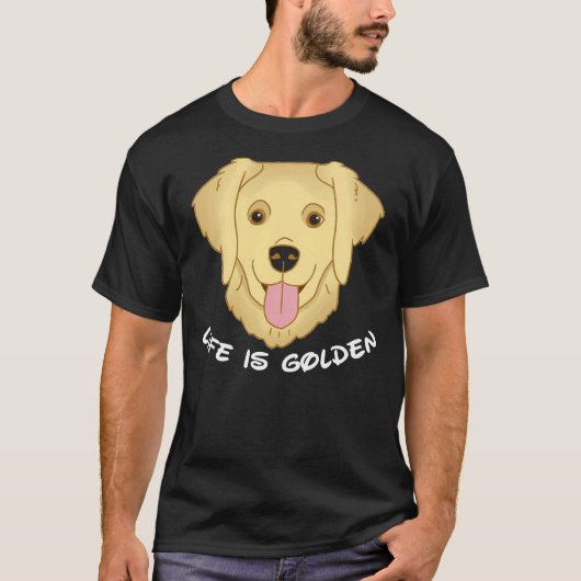 Het leven is Golden Retriever Dog 571 T-shirt (Voorkant)