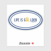 Het leven is Golden Vinyl Sticker (Vel)