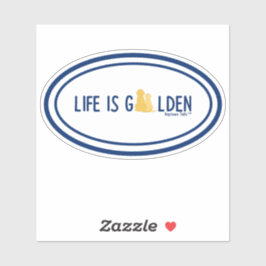 Het leven is Golden Vinyl Sticker