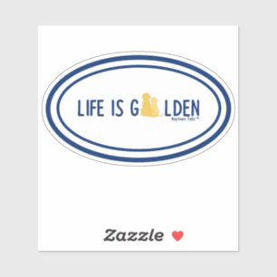 Het leven is Golden Vinyl Sticker