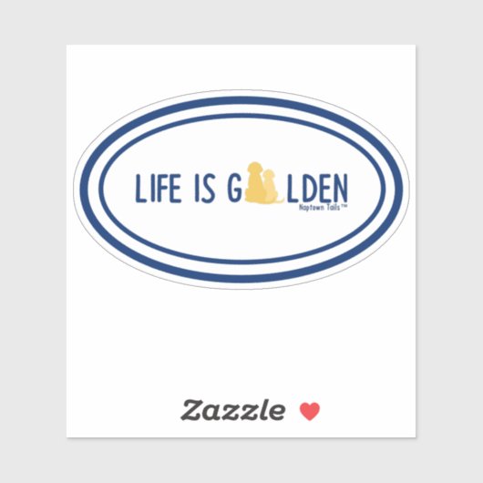 Het leven is Golden Vinyl Sticker (Vel)