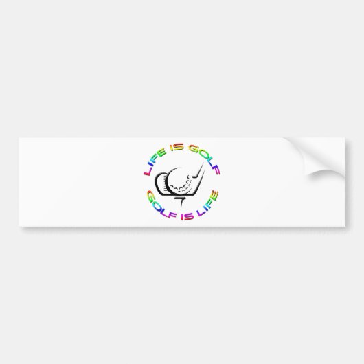 Het leven is Golf Bumpersticker (Voorkant)