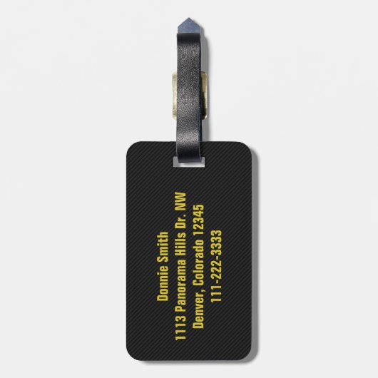 Het leven is Golf Cart Personalized Bag Label Bagagelabel (Achterkant verticaal)