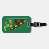 Het leven is Golf Flag Personalized Bag Label Bagagelabel (Voorkant horizontaal)