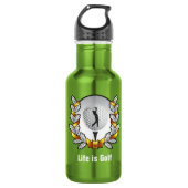 Het leven is Golf Golfer Ball T-shirt Waterfles (Voorkant)