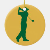 Het leven is Golf Golfer Golf Cart Yellow Ornament (Achterkant)