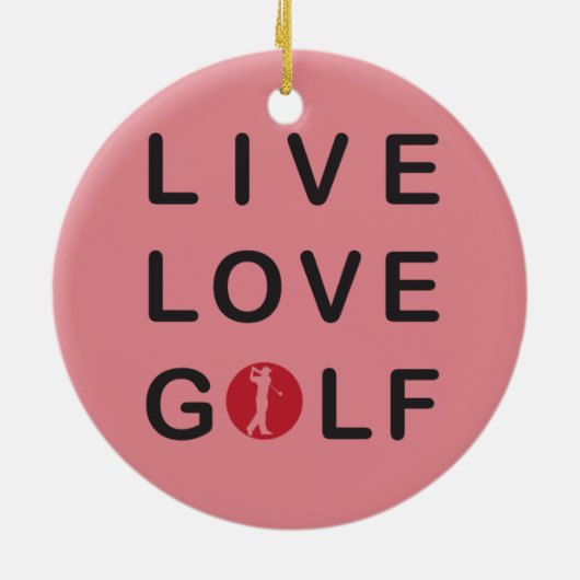 Het leven is Golf Golfer Golf Cart Yellow Ornament (Achterkant)
