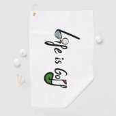 Het leven is Golf - Grappig Golf Lover Quote Desig Golfhanddoek (Insitu)