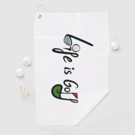 Het leven is Golf - Grappig Golf Lover Quote Desig Golfhanddoek