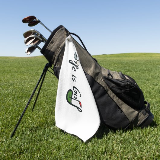 Het leven is Golf - Grappig Golf Lover Quote Desig Golfhanddoek (Groen)