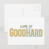 Het leven is GoodHard Briefkaart (Voorkant / Achterkant)