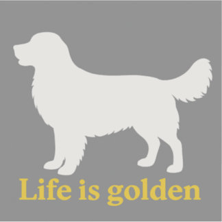 Het leven is goud met een retriever sticker