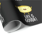 Het leven is Gouda Funny Positieve kaak un Dark BG Cadeaupapier (Rol Hoek)