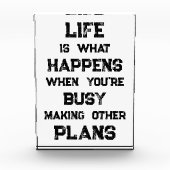 Het leven is... Grappig Motivatie citaat Fotoblokken (Voorkant)