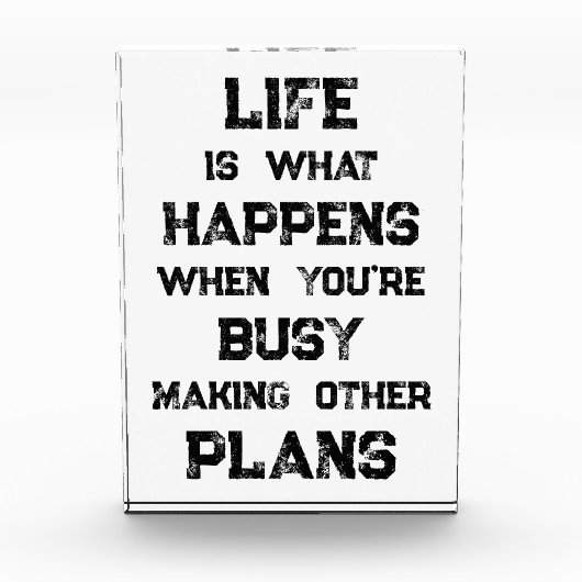 Het leven is... Grappig Motivatie citaat Fotoblokken (Voorkant)