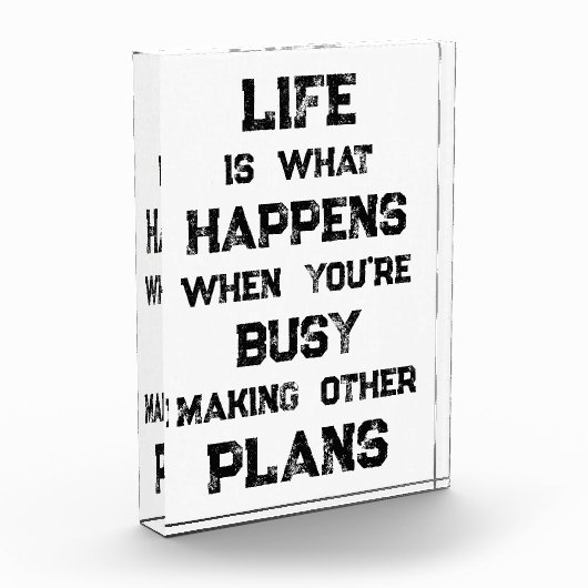 Het leven is... Grappig Motivatie citaat Fotoblokken (Links)