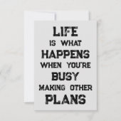 Het leven is... Grappig Motivatie citaat Kaart (Voorkant)