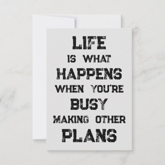 Het leven is... Grappig Motivatie citaat Kaart (Voorkant)