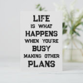 Het leven is... Grappig Motivatie citaat Kaart (Staand voorkant)