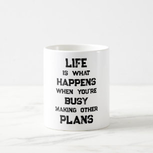Het leven is... Grappig Motivatie citaat Koffiemok