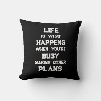 Het leven is... Grappig Motivatie citaat Kussen