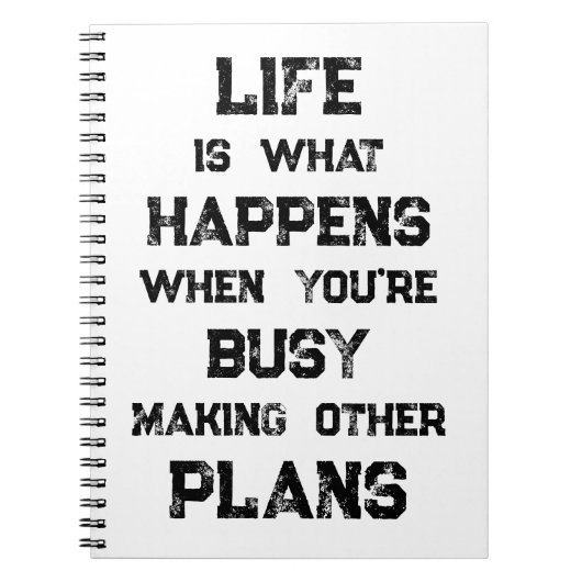 Het leven is... Grappig Motivatie citaat Notitieboek (Voorkant)