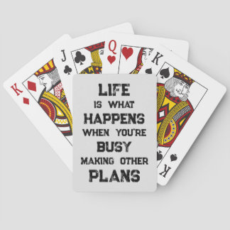 Het leven is... Grappig Motivatie citaat Pokerkaarten