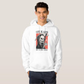 Het leven is grimmig grappig maaier grappige sarca hoodie (Voorkant volledig)