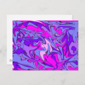 Het leven is Groovy, Man! Cool Retro Funky Line Briefkaart (Voorkant / Achterkant)