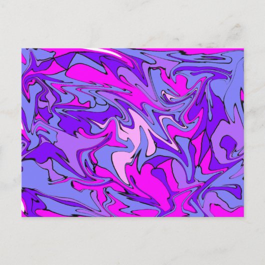 Het leven is Groovy, Man! Cool Retro Funky Line Briefkaart (Voorkant)