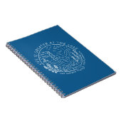 Het leven is groter aan het meer - wit en blauw notitieboek (Rechterzijde)