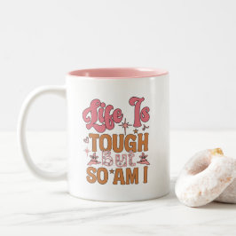 Het leven is hard, maar ik ook tweekleurige koffiemok