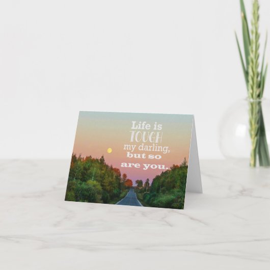 Het leven is hard, maar jij bent dat ook Kaart (Voorkant)