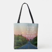 Het leven is hard, maar ook jij Canvas tas (Achterkant)