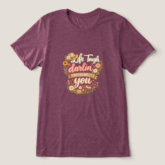 Het leven is hard schat Tri-Blend shirt (Design voorkant)