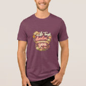 Het leven is hard schat Tri-Blend shirt (Voorkant)