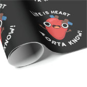 Het leven is hart Aorta Know Funny Anatomy Pun Dar Cadeaupapier (Rol Hoek)