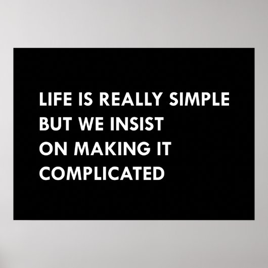 Het leven is heel eenvoudig, maar we staan erop da poster (Voorkant)