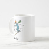 Het leven is het beste als het bergafwaarts gaat - koffiemok (Voorkant links)